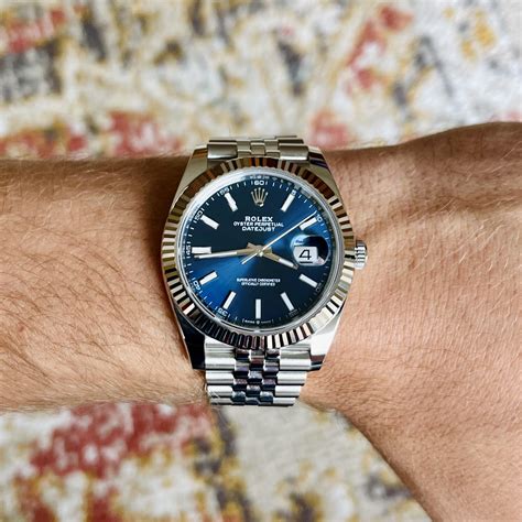 rolex datejust 41 dimensions|rolex datejust 41 blue dial.